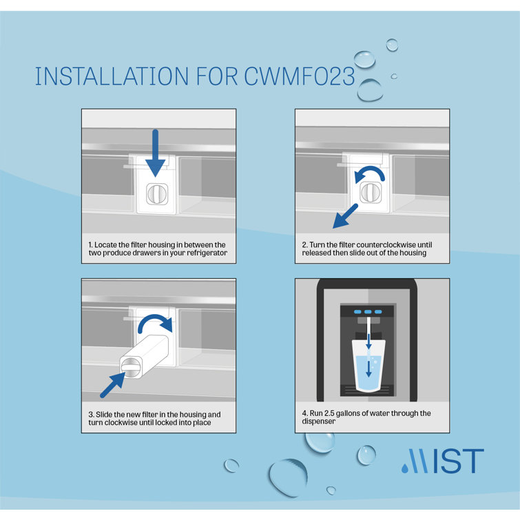 Mist DA9717376B Replacement Refrigerator Water Filter Compatible with